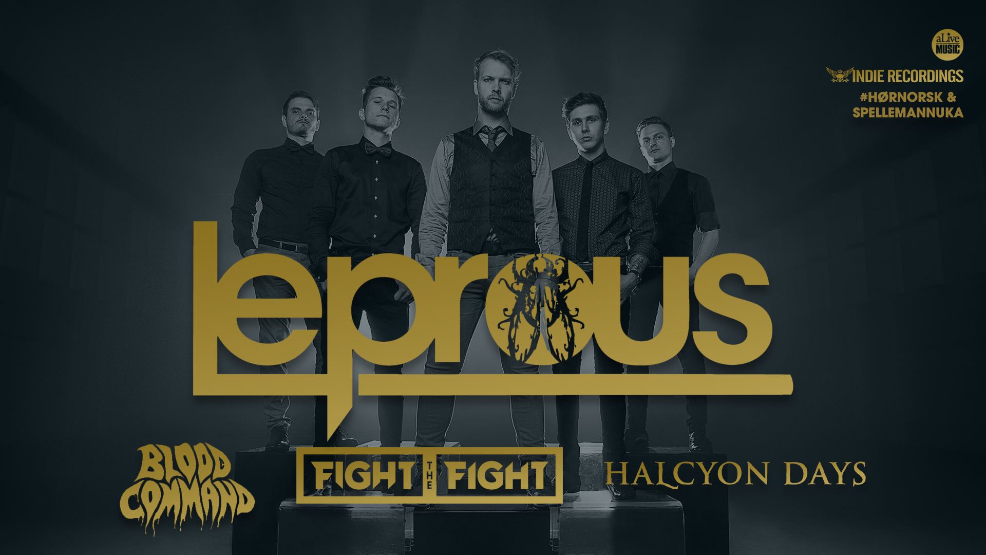 Konsert med Leprous, Blood Command, Fight the Fight og Halcyon Days
