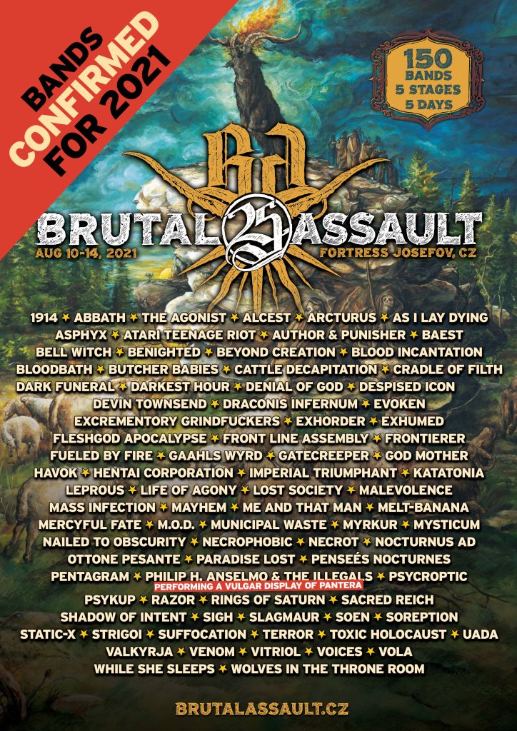 BRUTAL ASSAULT – Confirmed bands for 2021