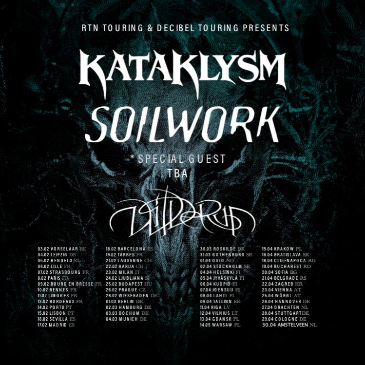 KATAKLYSM & SOILWORK on massive European tour + Support Wilderun + opener