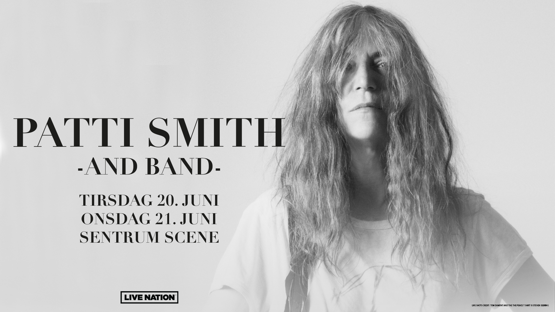 PATTI SMITH – spiller to ganger i Oslo